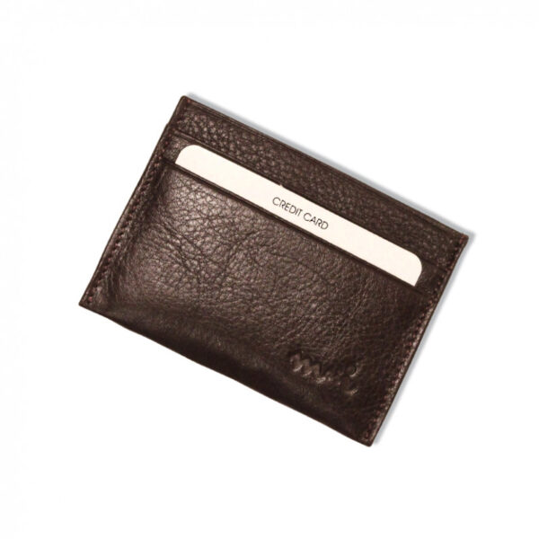 Protège CB Barrière RFID 4 cartes Cuir Marron foncé
