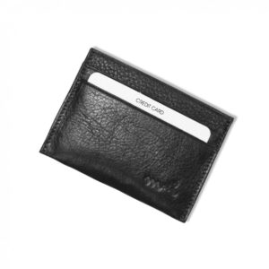 Protège CB Barrière RFID 4 cartes Cuir Noir