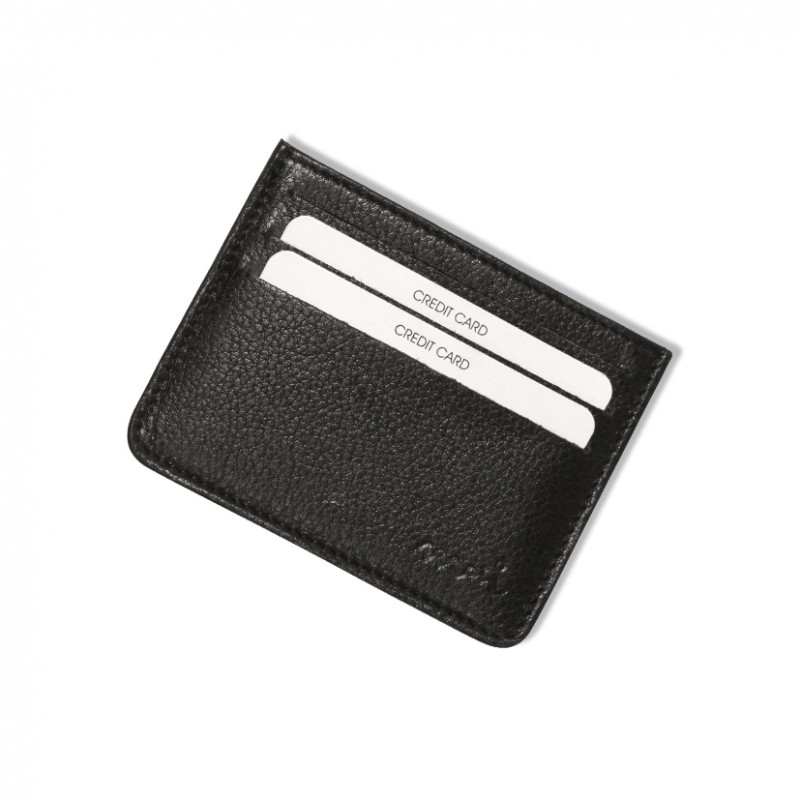 Protège CB Barrière RFID 6 cartes Cuir Noir