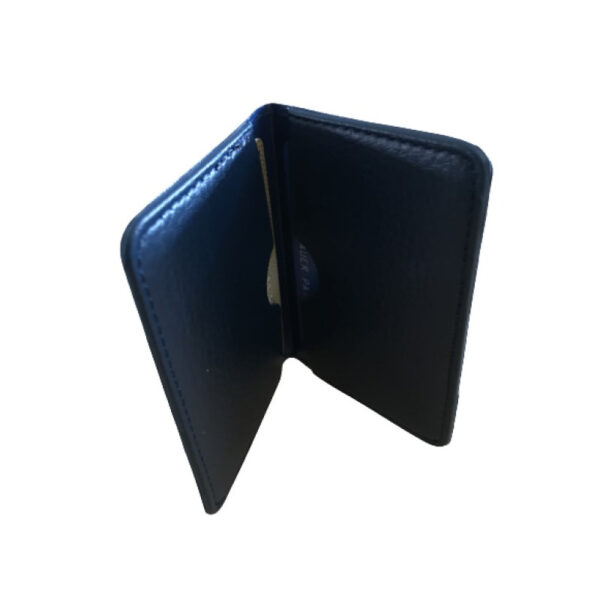Protège-CB Simili cuir 2 /4 cartes bleu nuit – Image 2