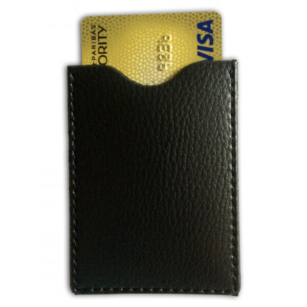 Protège-CB Simili cuir 1 carte Noir