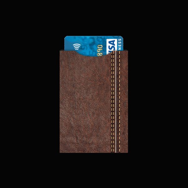 Protège-CB Cuir marron foncé