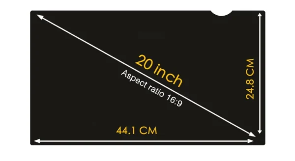 Filtre de confidentialité anti lumière bleue pour ordinateur 20" – Image 2