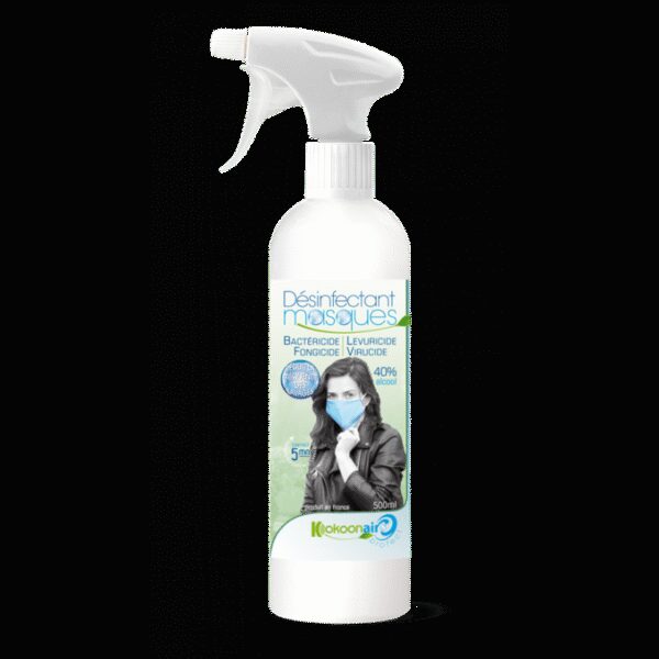 Désinfectant surfaces et masques sans parfum 500ml – Image 2