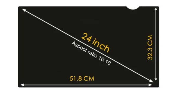 Filtre de confidentialité anti lumière bleue pour ordinateur 24" 16/9e – Image 2