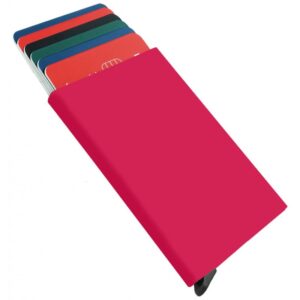 Porte cartes Barrière RFID Aluminium couleur - Rose