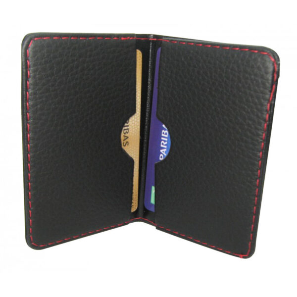 Protège-CB Simili cuir 2 cartes Noir – Image 2