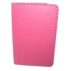 Protège-CB Simili cuir 2 cartes Rose