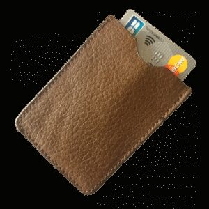 Protège CB Barrière RFID 1 carte Cuir Marron
