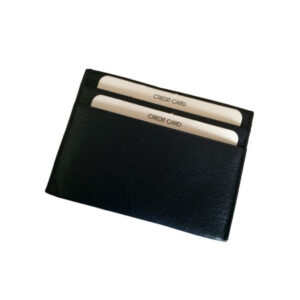 Protège CB Barrière RFID 4 cartes Cuir Marine