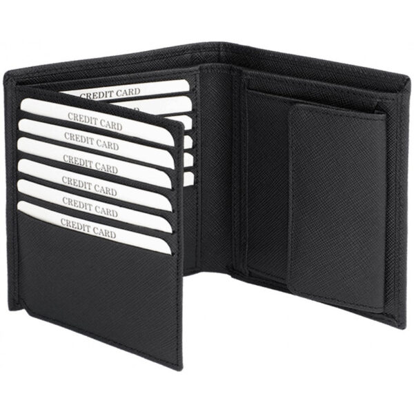 Portefeuille Barrière RFID 12 cartes Cuir Noir