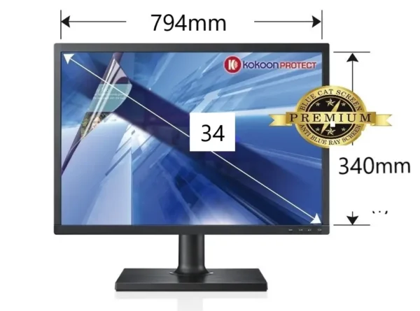 Protection d’écran BlueCat Screen PREMIUM pour Ordinateur 34 pouces 21:9 (340X794mm)
