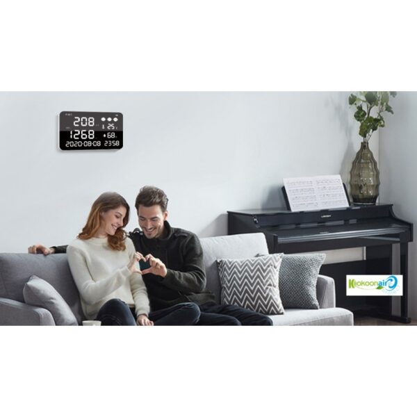 KAPM140 Analyseur de qualité de l'air mural Détection Infrarouge (NDIR) Horloge / Date / Fonction Wifi – Image 6