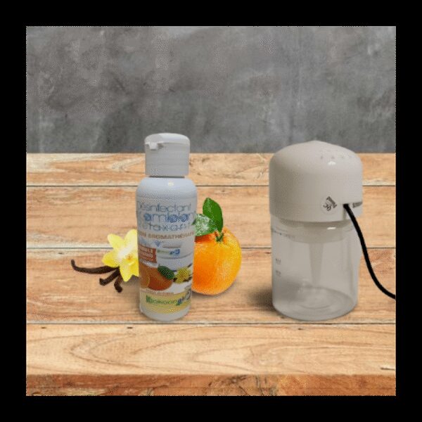 KIT COMPOSE D'UN PURIFICATEUR D'AIR PORTABLE ALIZE POUR VOITURE ET UN DESINFECTANT RELAXANT CONCENTRE 125ML – Image 2