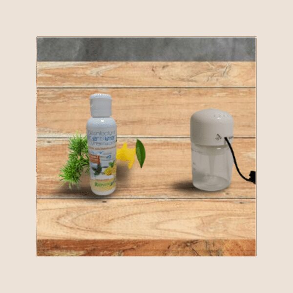 KIT COMPOSE D'UN PURIFICATEUR D'AIR PORTABLE ALIZE POUR VOITURE ET UN DESINFECTANT DYNAMISANT CONCENTRE 125ML – Image 2