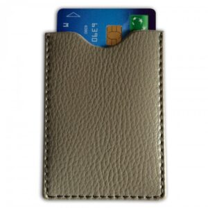Protège-CB Simili cuir 1 carte Gris