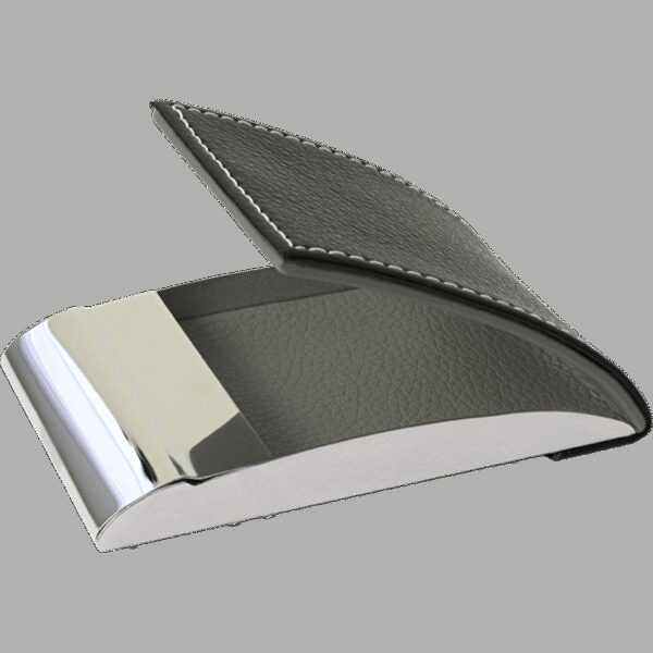 Présentoir de 8 porte-cartes Barrière RFID en aluminium & simili cuir Prestige – Image 3