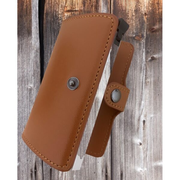 Portefeuille Barrière RFID Metal & Cuir PU Marron – Image 2