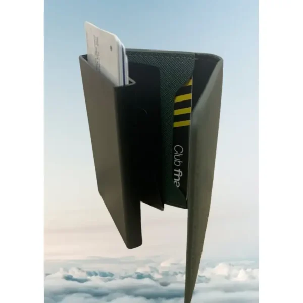 Portefeuille Barrière RFID Métal & Cuir PU PATCHWORK VERT ET JAUNE – Image 4