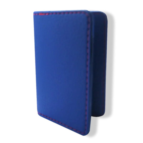 Protège-CB Simili cuir 2 cartes Bleu