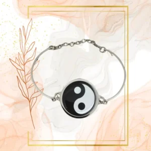 BRACELET ANTI ONDES INOX - YIN YANG