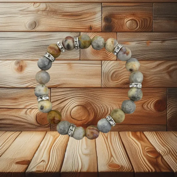 BRACELET FEMME AGATE CRAZY LACE - 18CM