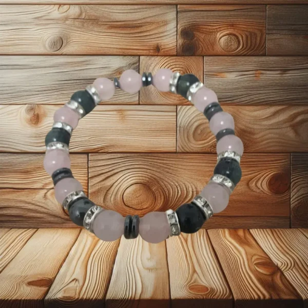 BRACELET QUARTZ ROSE & KAMBABA - 20CM