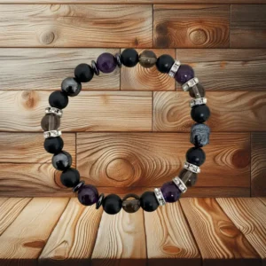 BRACELET FEMME IL DE FAUCON, CHRYSOCOLLE ET BOUDDHA SCULPTE - 18CM