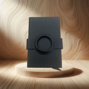 Porte cartes Barrière RFID Aluminium couleur avec support AirTag - Noir