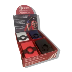 Présentoir de 8 porte-cartes Barrière RFID en aluminium couleur avec support Airtag