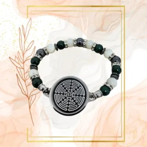 BRACELET ANTI-ONDES « MALACHITE & NACRE » - 20CM, WAVES
