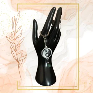 Porte Clefs Anti Ondes avec Turquoise d'Afrique - YING YANG