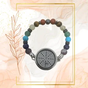 BRACELET ANTI-ONDES « 7 CHAKRAS » avec pierres naturelles - 19CM, WAVES