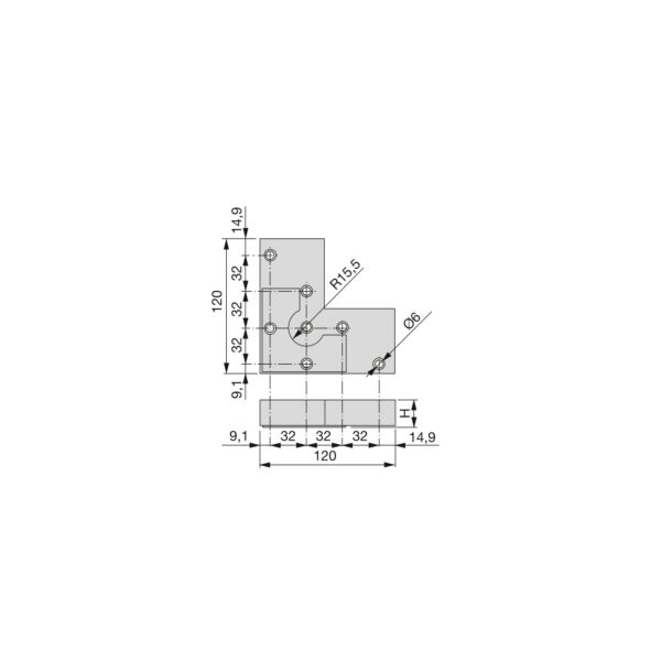 Emuca Lot de 20 pieds pour meuble Alumix 8, hauteur 12mm, Plastique, Peint en aluminium – Image 5
