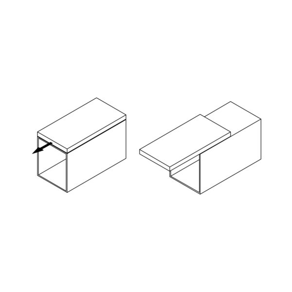 Emuca Rails de table coulissante Twice Top, Aluminium, Anodisé mat – Image 5