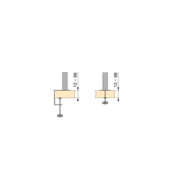 Emuca Supports pour écrans pour table inclinables et pivotants à 360°, doubles, en Acier, Peint en noir – Image 10