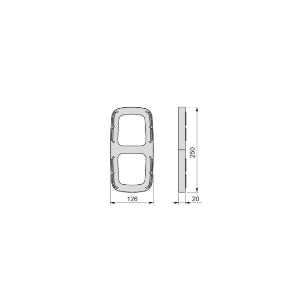 Emuca Jeu de inserts latéraux pour l'accrochage de l'étrier de l'armoire Sling, Plastique, Titane – Image 5