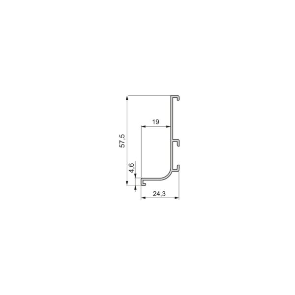 Emuca Kit de 2 profils supérieurs Gola pour meubles de cuisine, longueur 2,35m, avec accessoires, Aluminium, Anodisé mat – Image 4