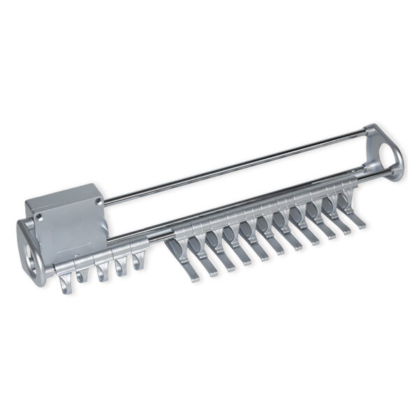 Emuca Porte-cravates latéral extractible Self, Peint en aluminium, Acier et Plastique