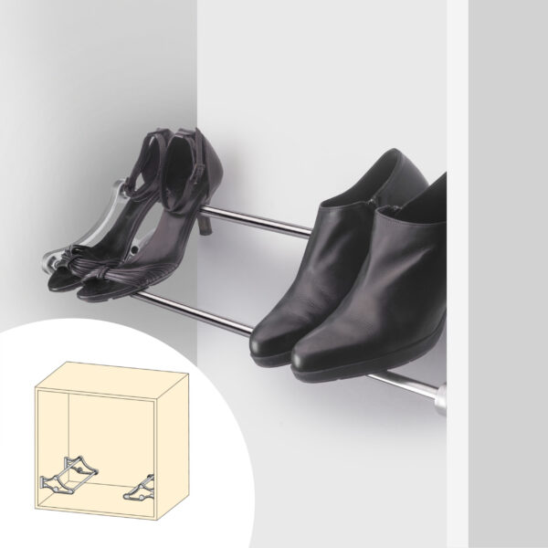 Emuca Range-chaussures Self pour intérieur d'armoire, Peint en aluminium, Acier et Plastique. – Image 11