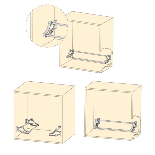 Emuca Range-chaussures Self pour intérieur d'armoire, Peint en aluminium, Acier et Plastique. – Image 12