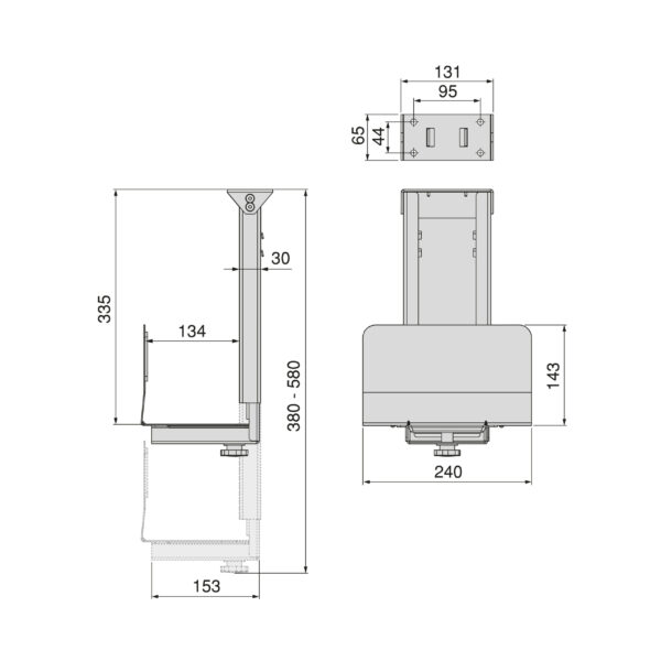 Emuca Support pour unité centrale, Acier, Peint aluminium – Image 5