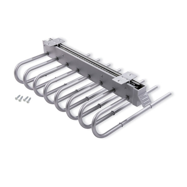 Emuca Porte-pantalons extractible, Gauche, Peint en aluminium, Acier et Plastique.