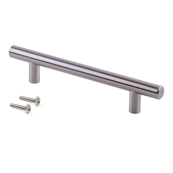 Emuca Poignée pour meubles Orlando, L252mm, entraxe 192mm, Acier, Nickel satiné
