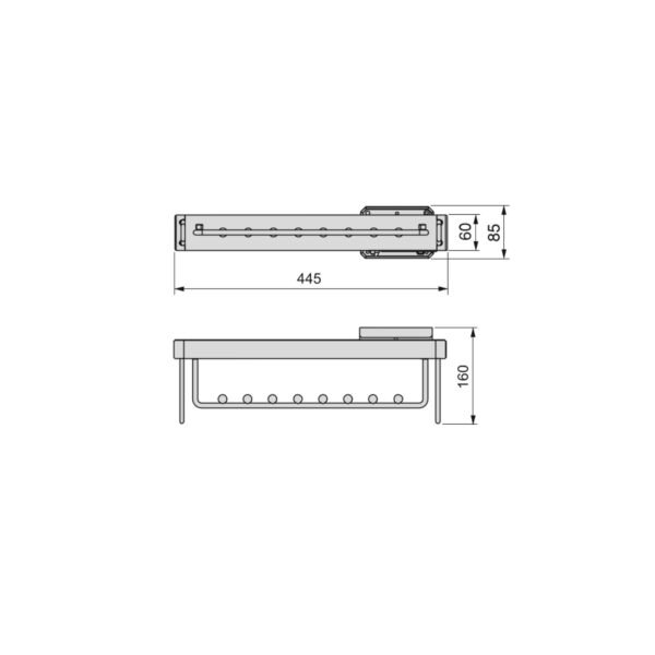 Emuca Porte-vêtements extractible Moka pour armoire, Plastique et Aluminium, Peint en moka – Image 7