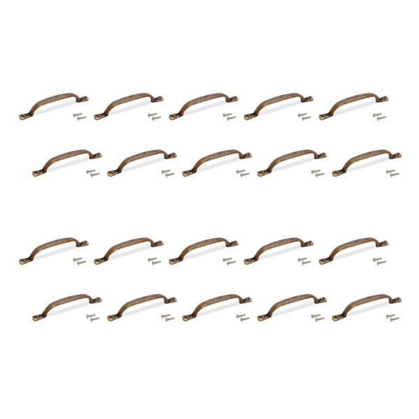 Emuca Lot de 20 poignées pour meubles Nairobi, L139mm, entraxe 96mm, Zamak, Bronze