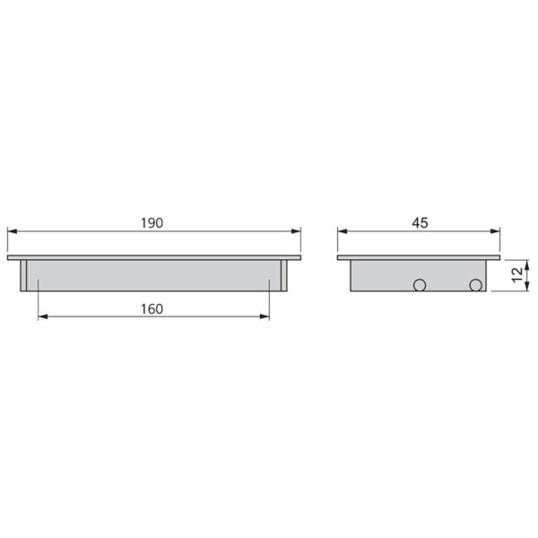 Emuca Lot de 20 poignées pour meubles Alfafar, L190mm, entraxe 160mm, Aluminium, Anodisé mat – Image 4