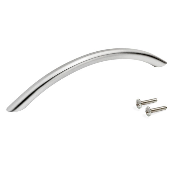 Emuca Lot de 20 poignées pour meubles Utiel, L263mm, entraxe 224mm, Acier, Nickel satiné – Image 2