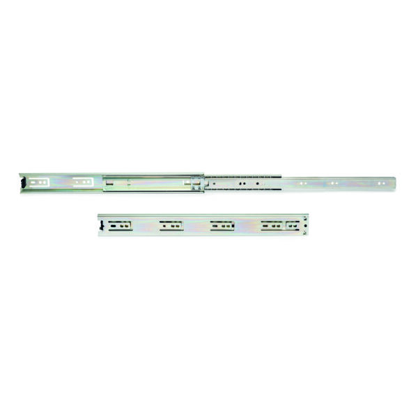 Emuca Jeu de coulisses à billes pour tiroir à sortie totale, hauteur 45mm, longueur 450mm, Acier, Zingué