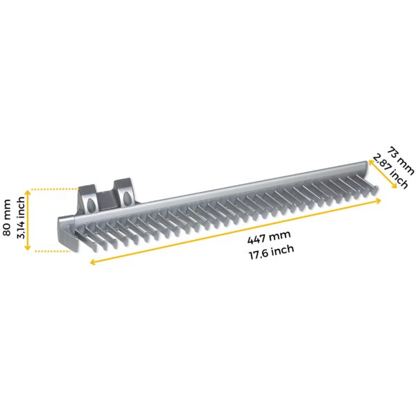 Emuca Porte cravates latéral extractible, Anodisé mat, Plastique et Aluminium. – Image 6